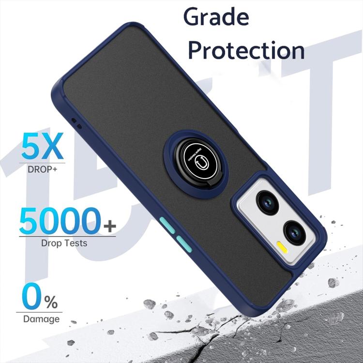 For OPPO A57 4G / A77 4G Global Q Shadow 1 Series TPU + PC Phone Case with Ring