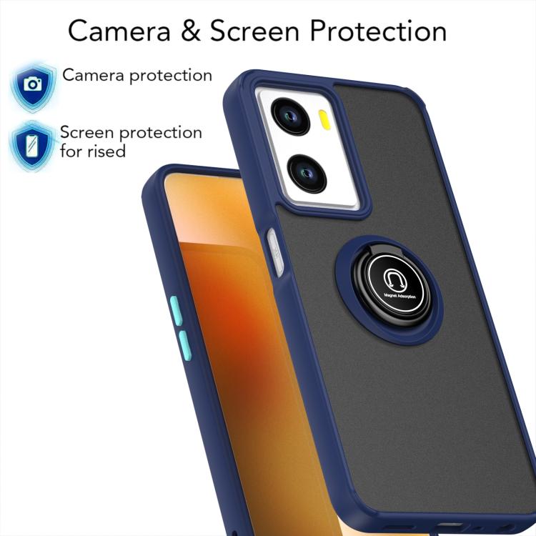 For OPPO A57 4G / A77 4G Global Q Shadow 1 Series TPU + PC Phone Case with Ring