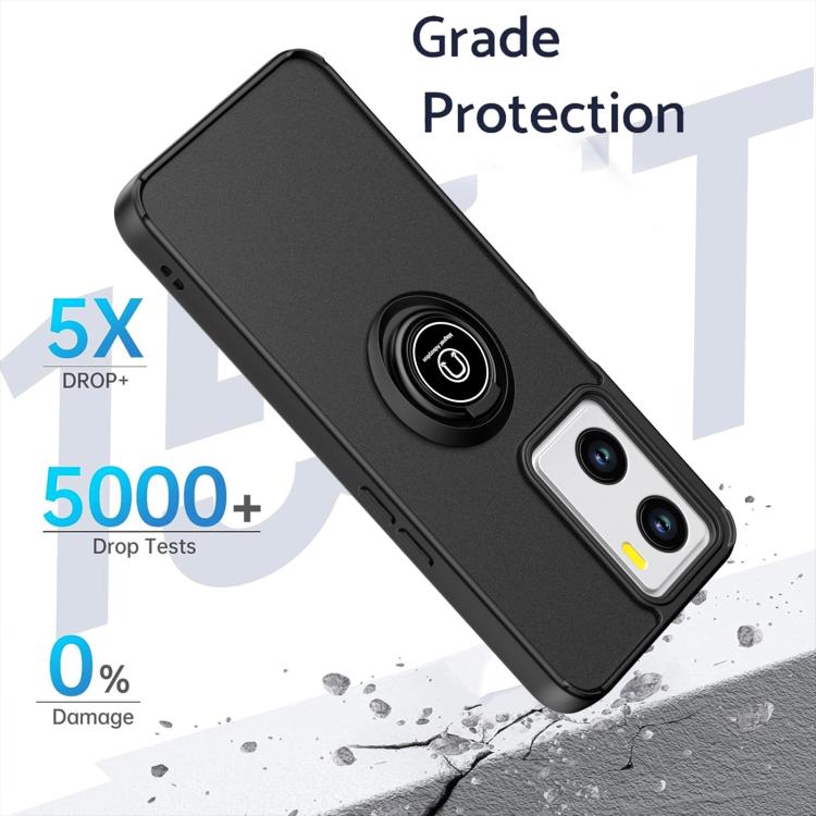 For OPPO A57 4G / A77 4G Global Q Shadow 1 Series TPU + PC Phone Case with Ring