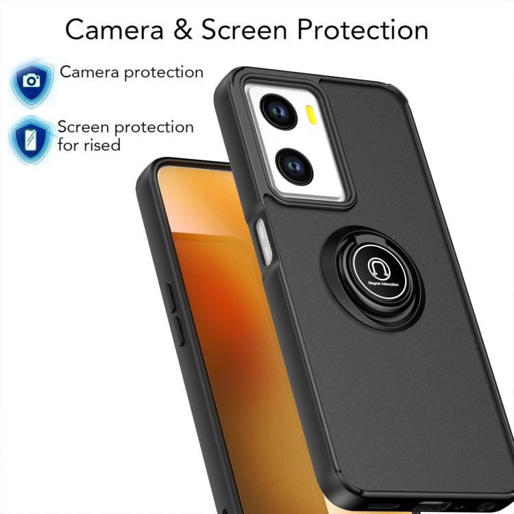 For OPPO A57 4G / A77 4G Global Q Shadow 1 Series TPU + PC Phone Case with Ring