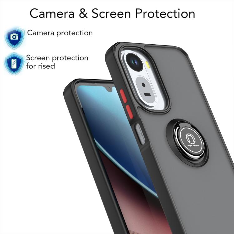 For Redmi A7 Pro 4G / 5G 171mm Q Shadow 1 Series TPU + PC Phone Case with Ring