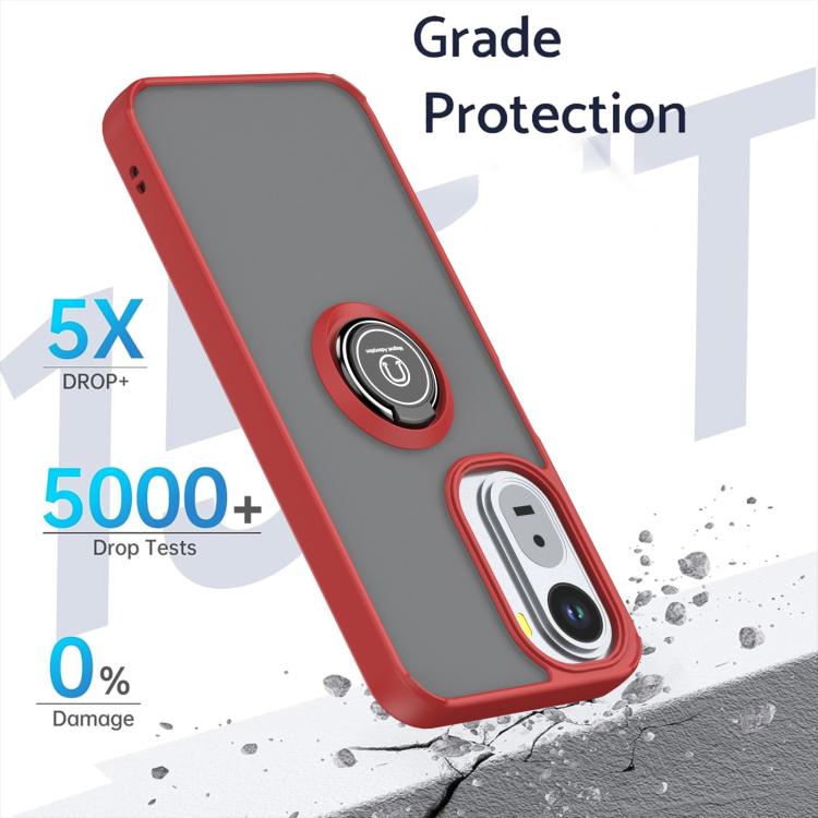 For Redmi A7 Pro 4G / 5G 171mm Q Shadow 1 Series TPU + PC Phone Case with Ring