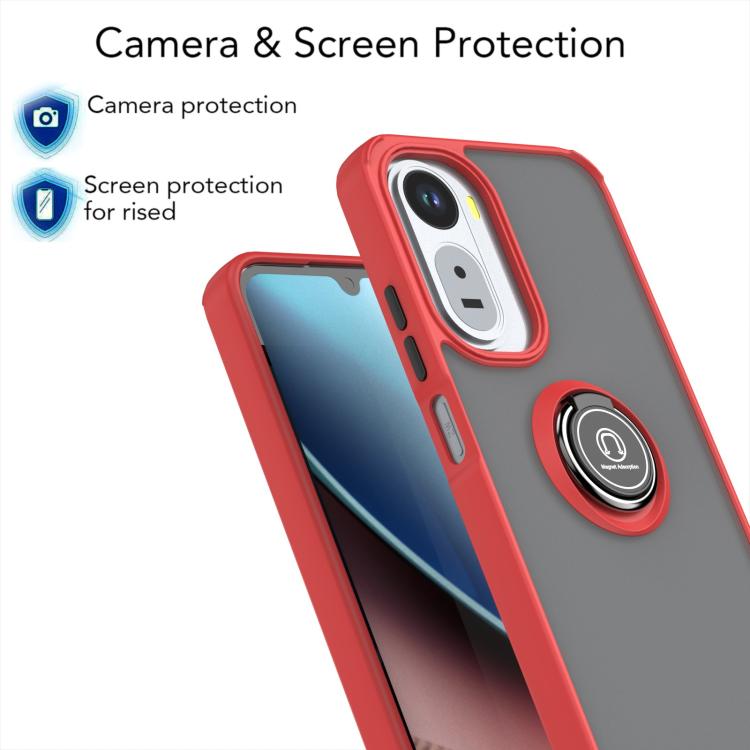 For Redmi A7 Pro 4G / 5G 171mm Q Shadow 1 Series TPU + PC Phone Case with Ring