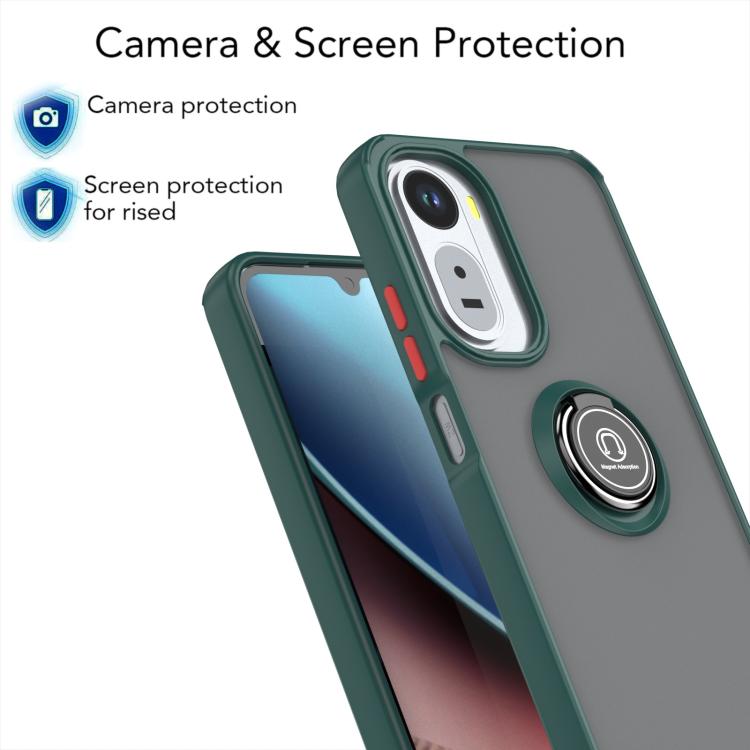 For Redmi A7 Pro 4G / 5G 171mm Q Shadow 1 Series TPU + PC Phone Case with Ring