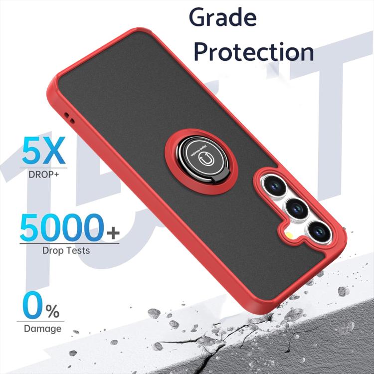 For Samsung Galaxy S25 FE 5G Q Shadow 1 Series TPU + PC Phone Case with Ring