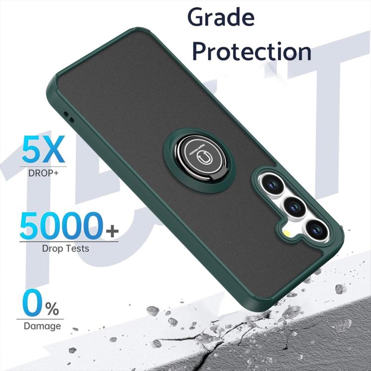 For Samsung Galaxy S25 FE 5G Q Shadow 1 Series TPU + PC Phone Case with Ring