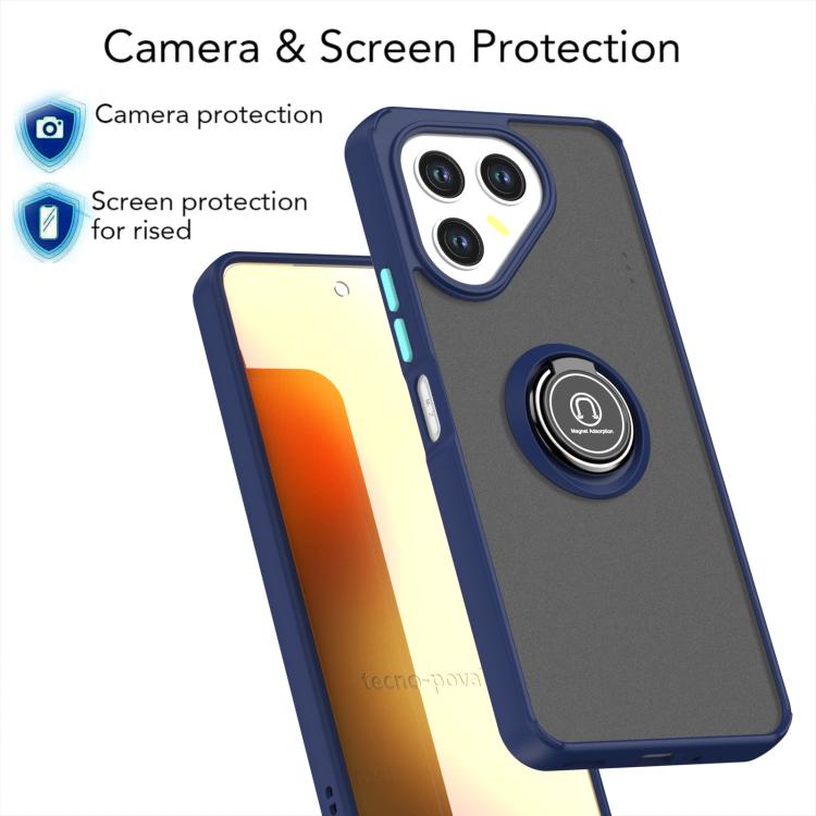For Tecno Pova 7 5G Q Shadow 1 Series TPU + PC Phone Case with Ring