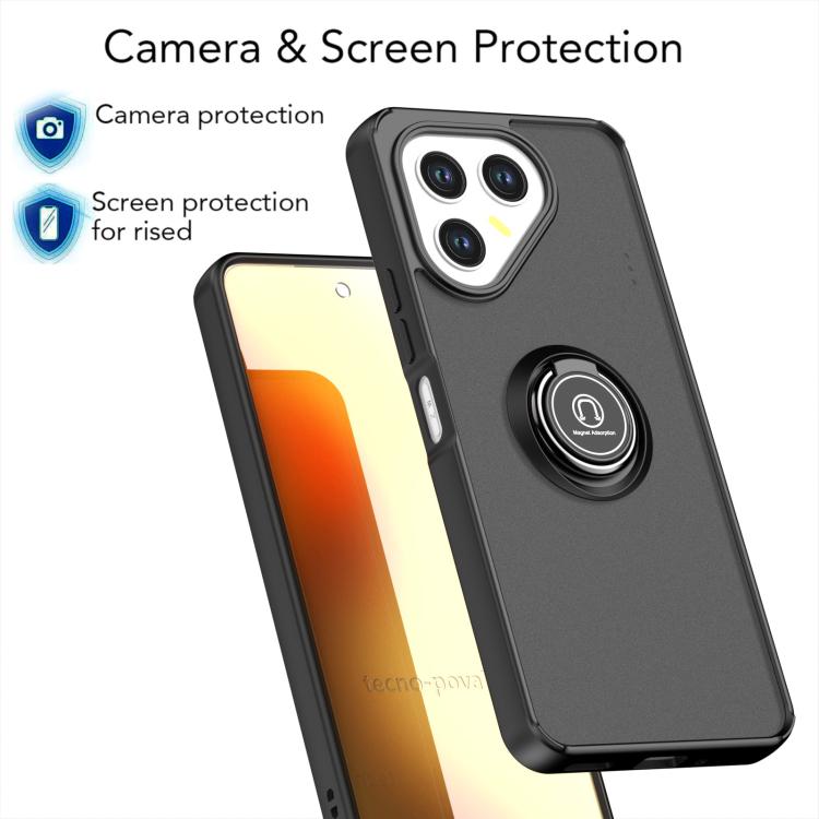 For Tecno Pova 7 5G Q Shadow 1 Series TPU + PC Phone Case with Ring