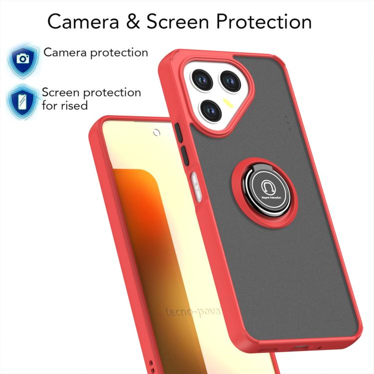 For Tecno Pova 7 5G Q Shadow 1 Series TPU + PC Phone Case with Ring