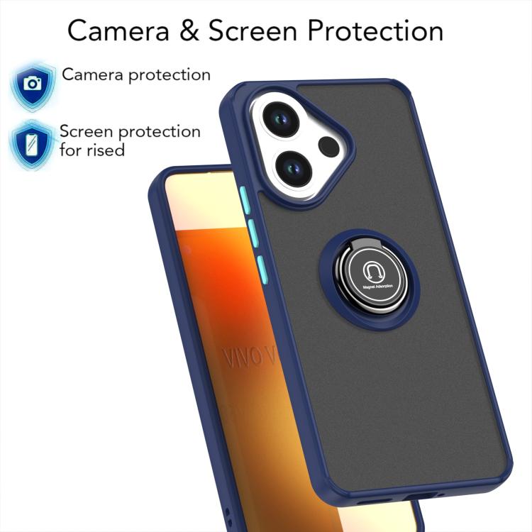 For vivo V60 Lite 5G / 4G Q Shadow 1 Series TPU + PC Phone Case with Ring