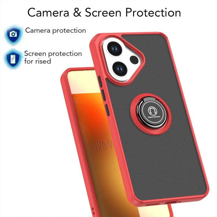 For vivo V60 Lite 5G / 4G Q Shadow 1 Series TPU + PC Phone Case with Ring