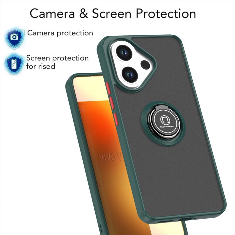 For vivo V60 Lite 5G / 4G Q Shadow 1 Series TPU + PC Phone Case with Ring