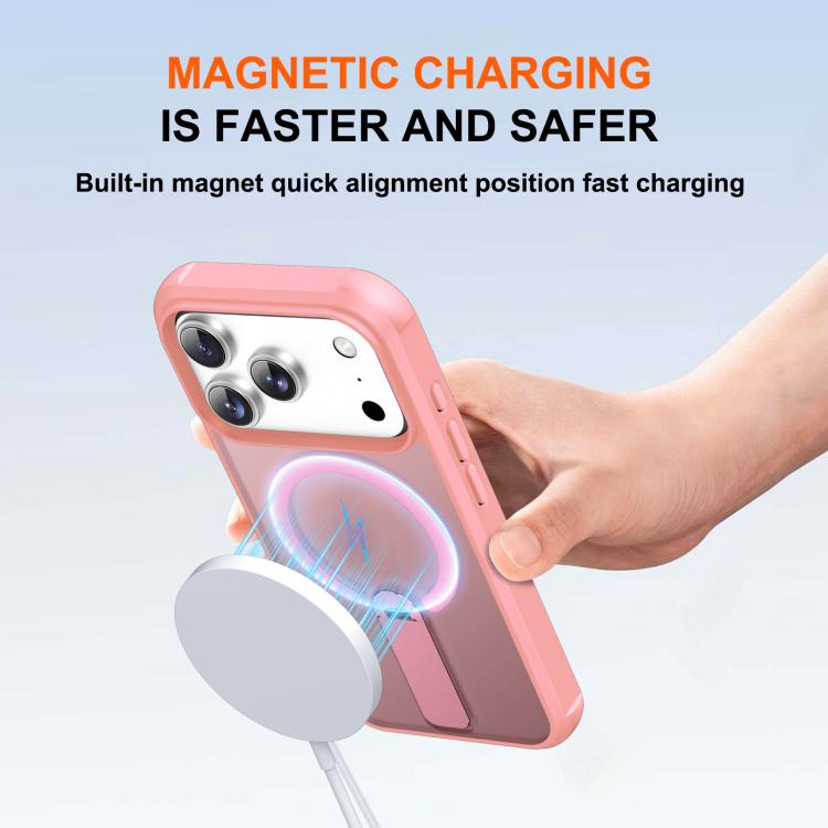 For iPhone 17 Pro Max Fulcrum Standing Bracket MagSafe Phone Case