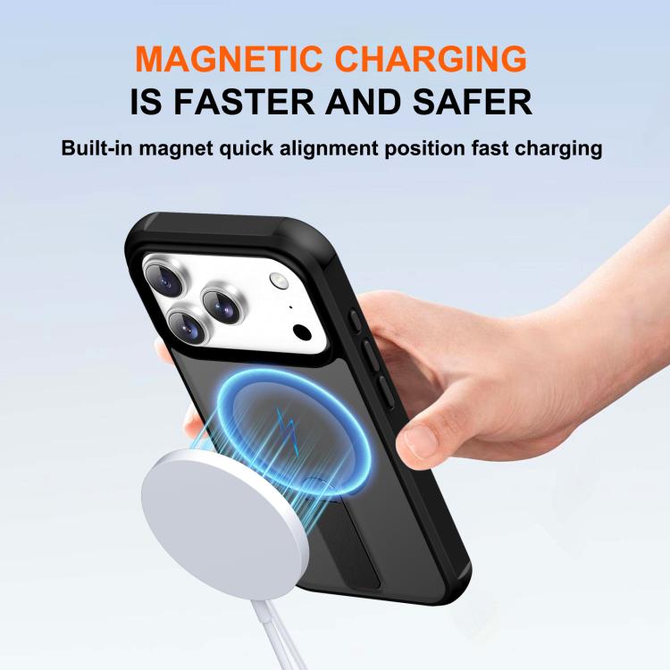 For iPhone 17 Pro Max Fulcrum Standing Bracket MagSafe Phone Case