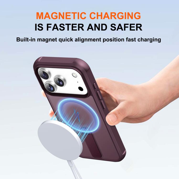 For iPhone 17 Pro Max Fulcrum Standing Bracket MagSafe Phone Case