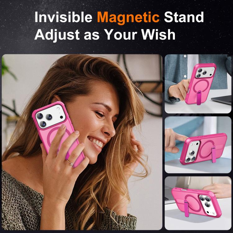 For iPhone 17 Pro Max Fulcrum Standing Bracket MagSafe Phone Case