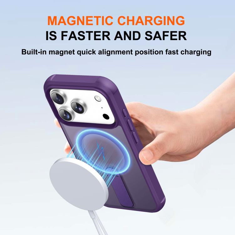For iPhone 17 Pro Max Fulcrum Standing Bracket MagSafe Phone Case