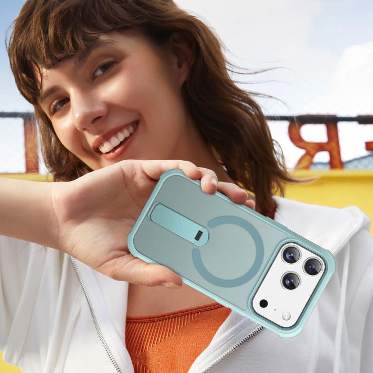 For iPhone 17 Pro Fulcrum Standing Bracket MagSafe Phone Case