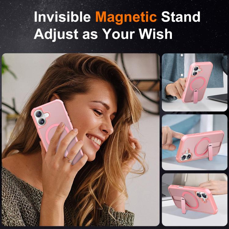 For iPhone 17 Fulcrum Standing Bracket MagSafe Phone Case