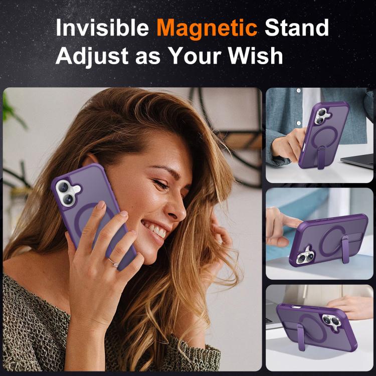 For iPhone 17 Fulcrum Standing Bracket MagSafe Phone Case