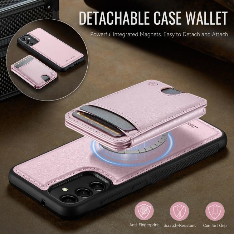For Samsung Galaxy A34 5G JEEHOOD J10 Flip Card Bag MagSafe Split RFID Leather Phone Case