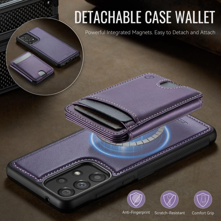 For Samsung Galaxy A33 5G JEEHOOD J10 Flip Card Bag MagSafe Split RFID Leather Phone Case