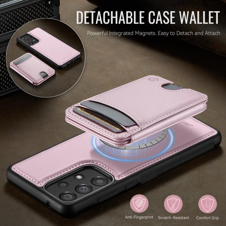 For Samsung Galaxy A33 5G JEEHOOD J10 Flip Card Bag MagSafe Split RFID Leather Phone Case