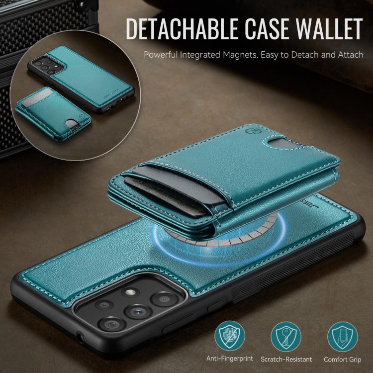 For Samsung Galaxy A33 5G JEEHOOD J10 Flip Card Bag MagSafe Split RFID Leather Phone Case