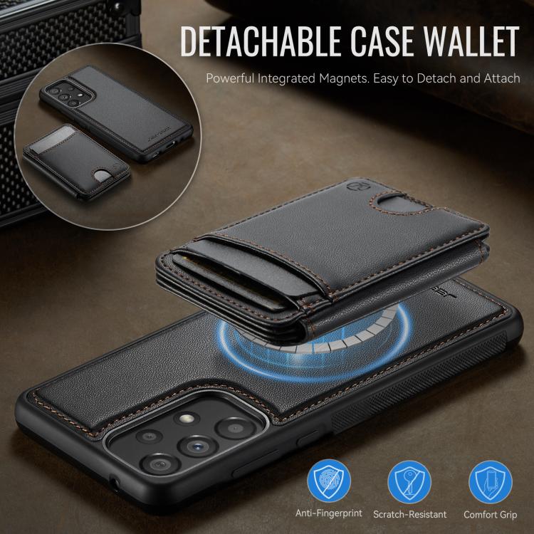 For Samsung Galaxy A33 5G JEEHOOD J10 Flip Card Bag MagSafe Split RFID Leather Phone Case