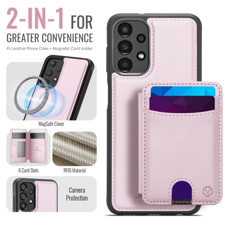 For Samsung Galaxy A13 5G / 4G / A04s JEEHOOD J10 Flip Card Bag MagSafe Split RFID Leather Phone Case