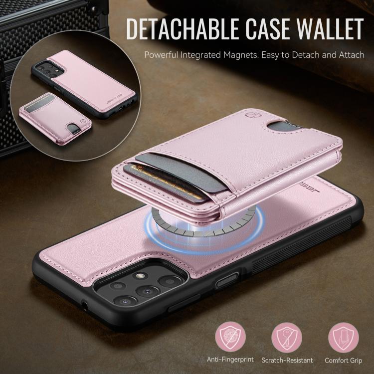 For Samsung Galaxy A13 5G / 4G / A04s JEEHOOD J10 Flip Card Bag MagSafe Split RFID Leather Phone Case