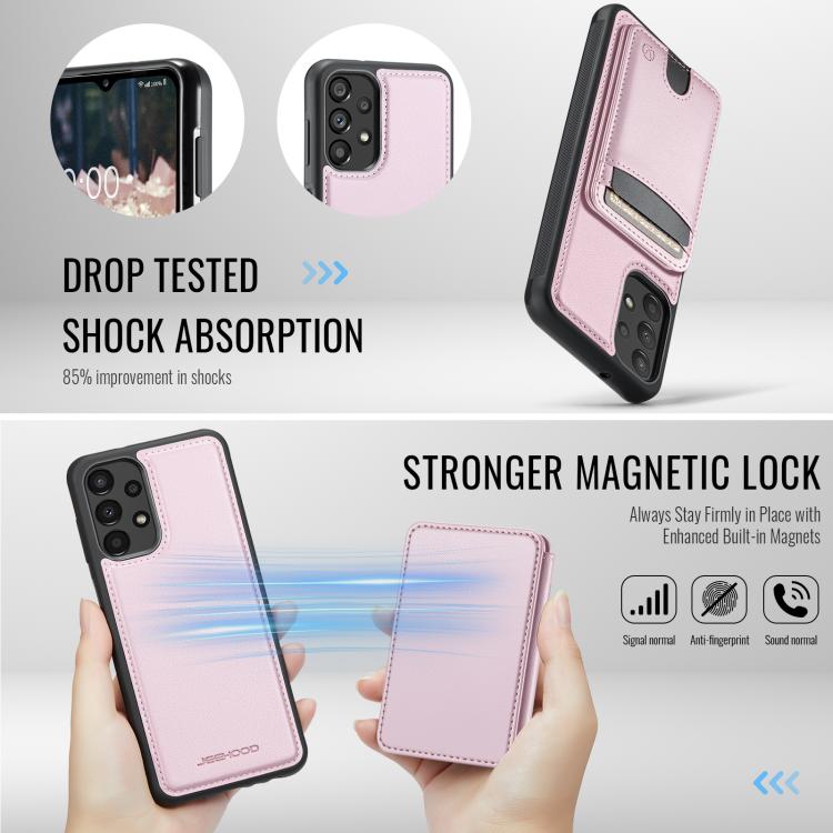 For Samsung Galaxy A13 5G / 4G / A04s JEEHOOD J10 Flip Card Bag MagSafe Split RFID Leather Phone Case