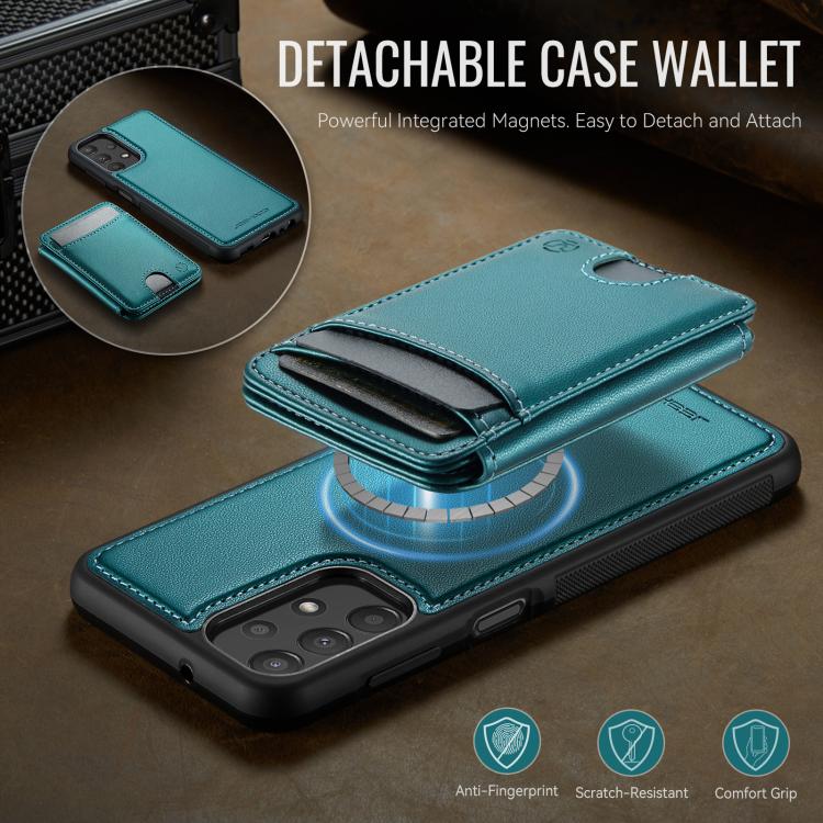 For Samsung Galaxy A13 5G / 4G / A04s JEEHOOD J10 Flip Card Bag MagSafe Split RFID Leather Phone Case