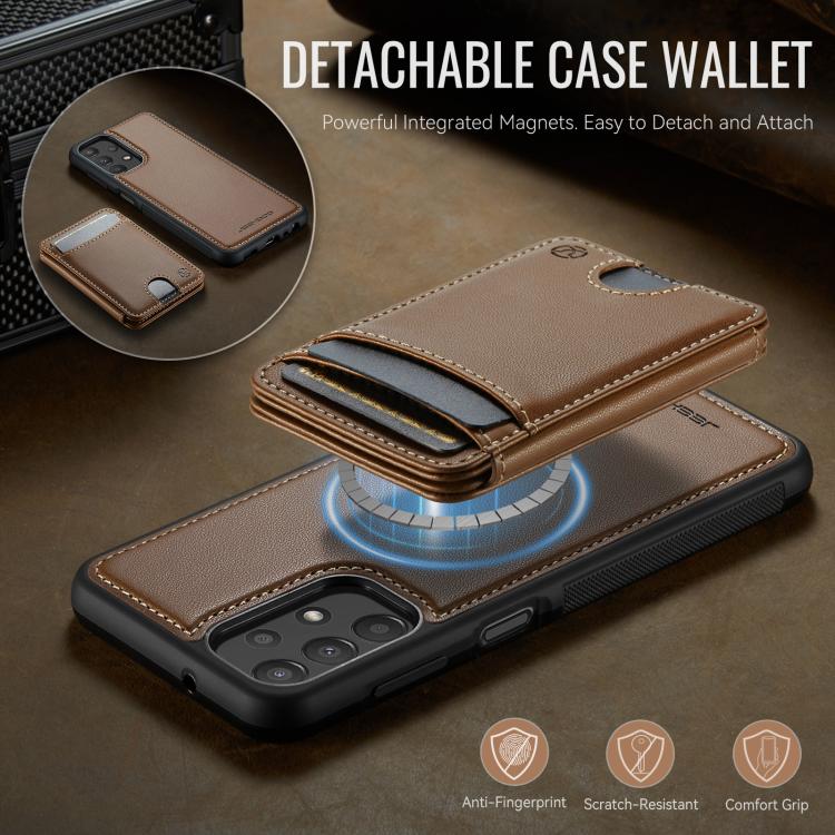 For Samsung Galaxy A13 5G / 4G / A04s JEEHOOD J10 Flip Card Bag MagSafe Split RFID Leather Phone Case