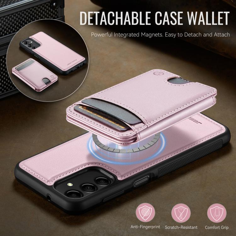 For Samsung Galaxy A24 4G JEEHOOD J10 Flip Card Bag MagSafe Split RFID Leather Phone Case