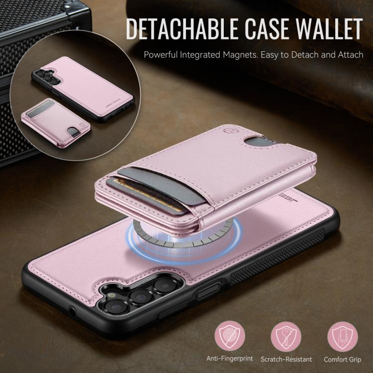 For Samsung Galaxy A25 5G / 4G JEEHOOD J10 Flip Card Bag MagSafe Split RFID Leather Phone Case