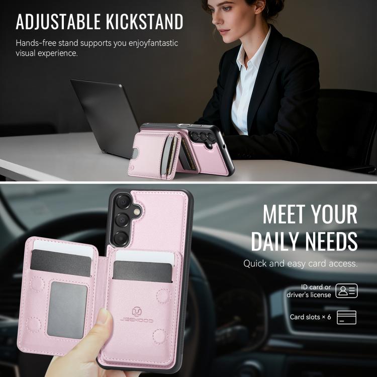 For Samsung Galaxy A16 5G / 4G JEEHOOD J10 Flip Card Bag MagSafe Split RFID Leather Phone Case