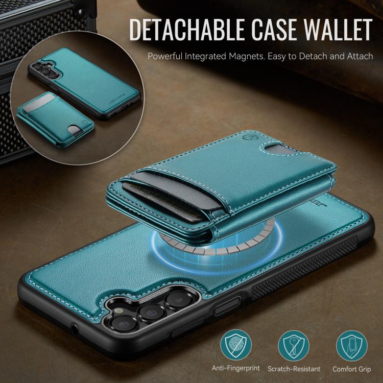 For Samsung Galaxy A16 5G / 4G JEEHOOD J10 Flip Card Bag MagSafe Split RFID Leather Phone Case