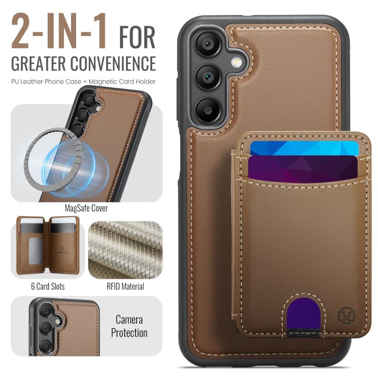 For Samsung Galaxy A16 5G / 4G JEEHOOD J10 Flip Card Bag MagSafe Split RFID Leather Phone Case
