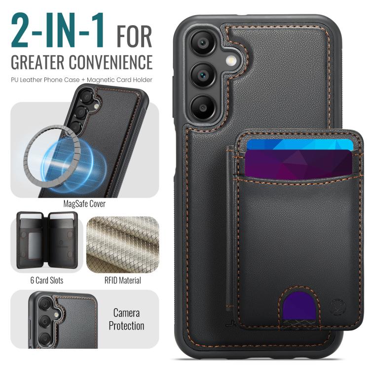 For Samsung Galaxy A16 5G / 4G JEEHOOD J10 Flip Card Bag MagSafe Split RFID Leather Phone Case