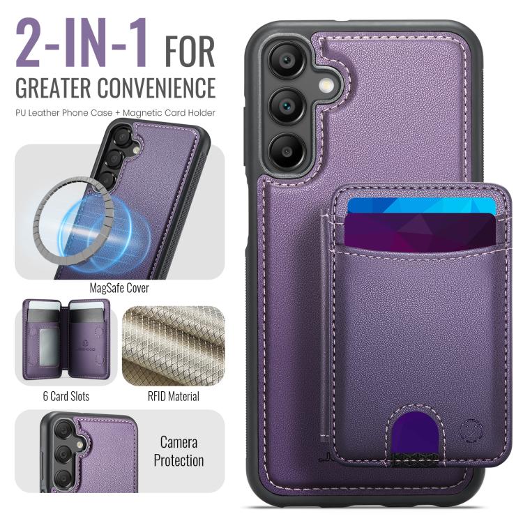 For Samsung Galaxy A17 5G / 4G JEEHOOD J10 Flip Card Bag MagSafe Split RFID Leather Phone Case