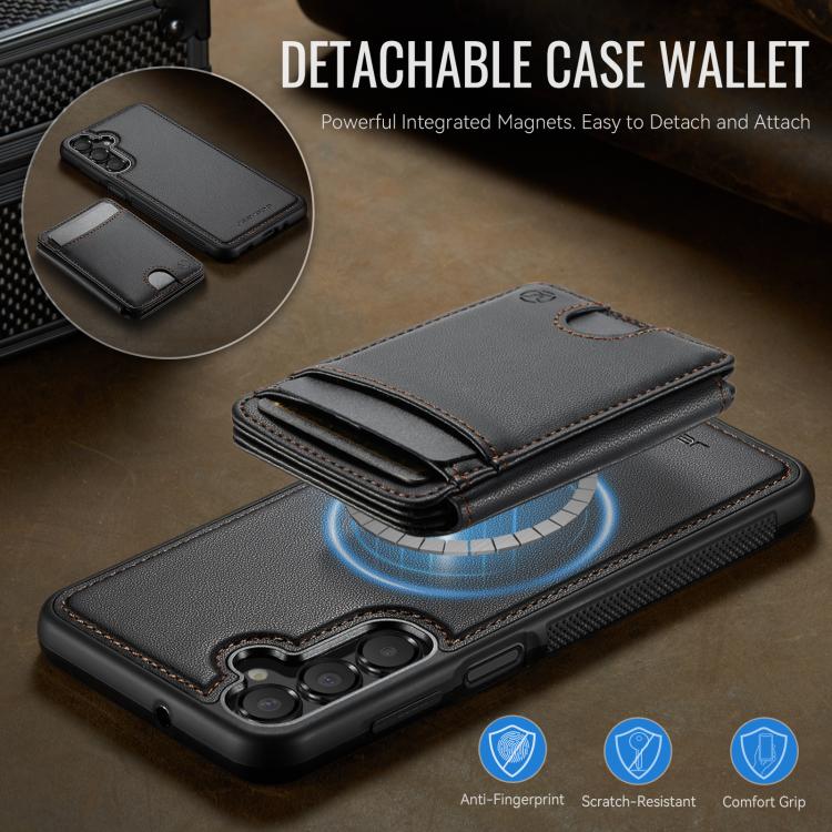 For Samsung Galaxy A17 5G / 4G JEEHOOD J10 Flip Card Bag MagSafe Split RFID Leather Phone Case