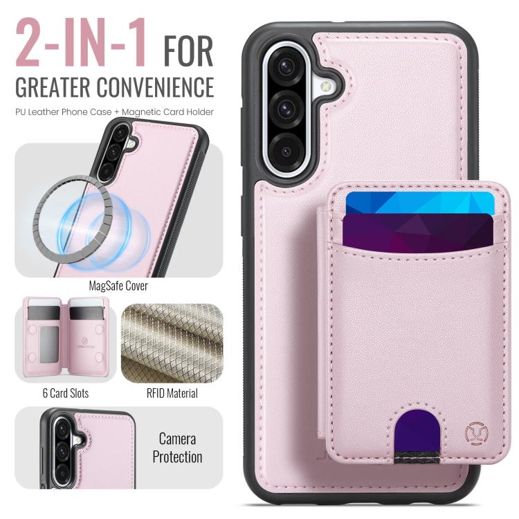 For Samsung Galaxy A26 5G JEEHOOD J10 Flip Card Bag MagSafe Split RFID Leather Phone Case