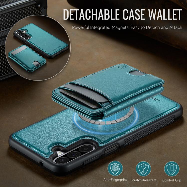 For Samsung Galaxy A26 5G JEEHOOD J10 Flip Card Bag MagSafe Split RFID Leather Phone Case