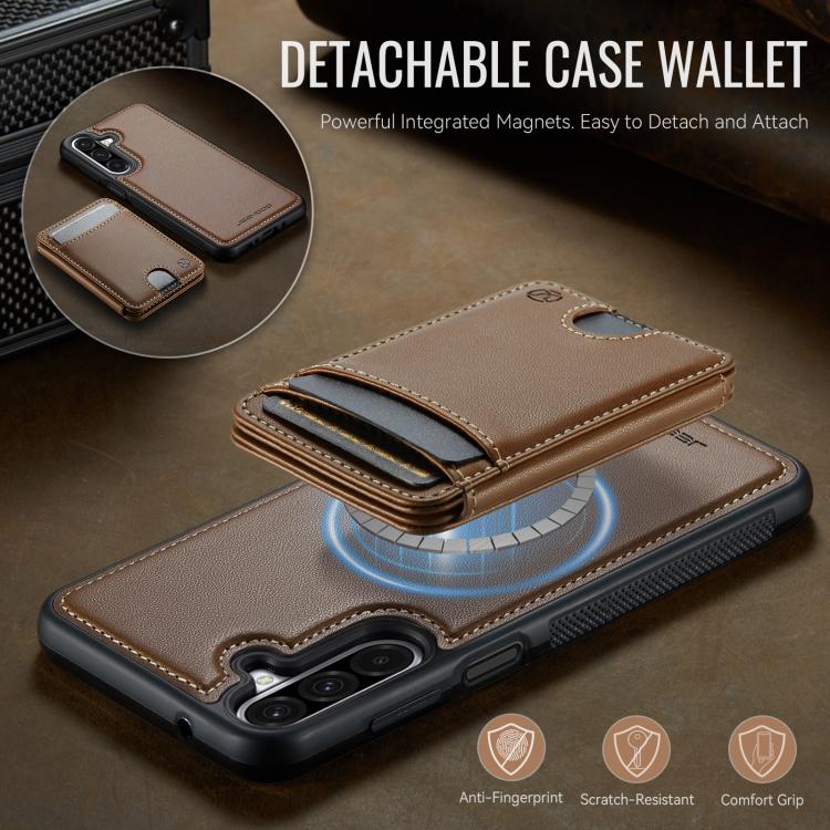 For Samsung Galaxy A26 5G JEEHOOD J10 Flip Card Bag MagSafe Split RFID Leather Phone Case