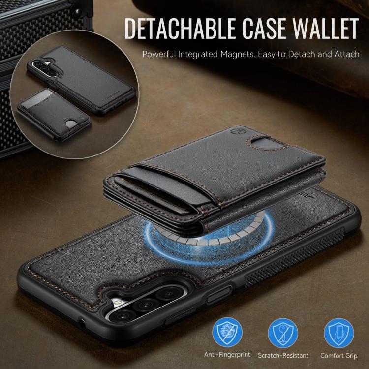For Samsung Galaxy A26 5G JEEHOOD J10 Flip Card Bag MagSafe Split RFID Leather Phone Case