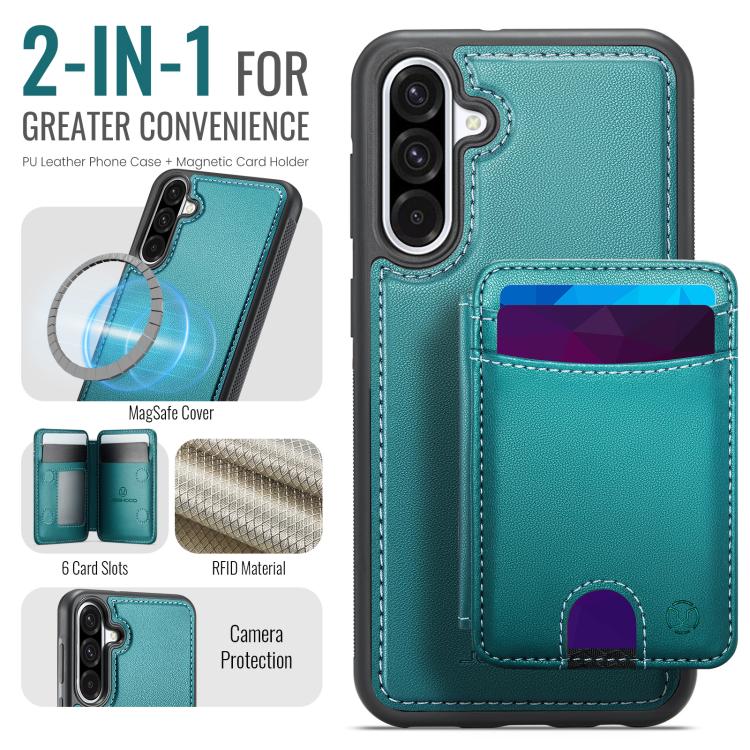 For Samsung Galaxy A36 5G JEEHOOD J10 Flip Card Bag MagSafe Split RFID Leather Phone Case