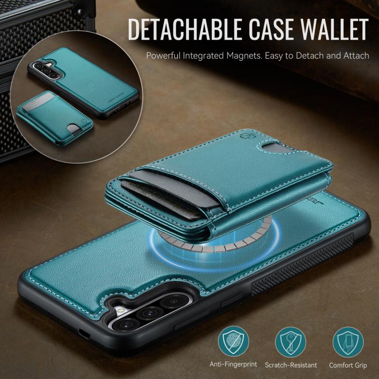 For Samsung Galaxy A36 5G JEEHOOD J10 Flip Card Bag MagSafe Split RFID Leather Phone Case
