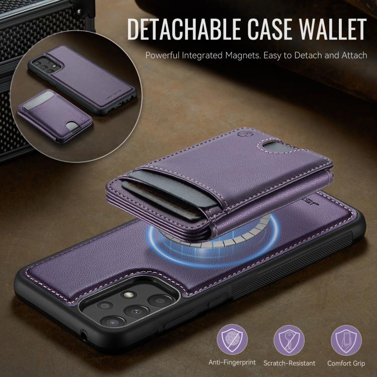 For Samsung Galaxy A52 5G / 4G / A52s 5G JEEHOOD J10 Flip Card Bag MagSafe Split RFID Leather Phone Case