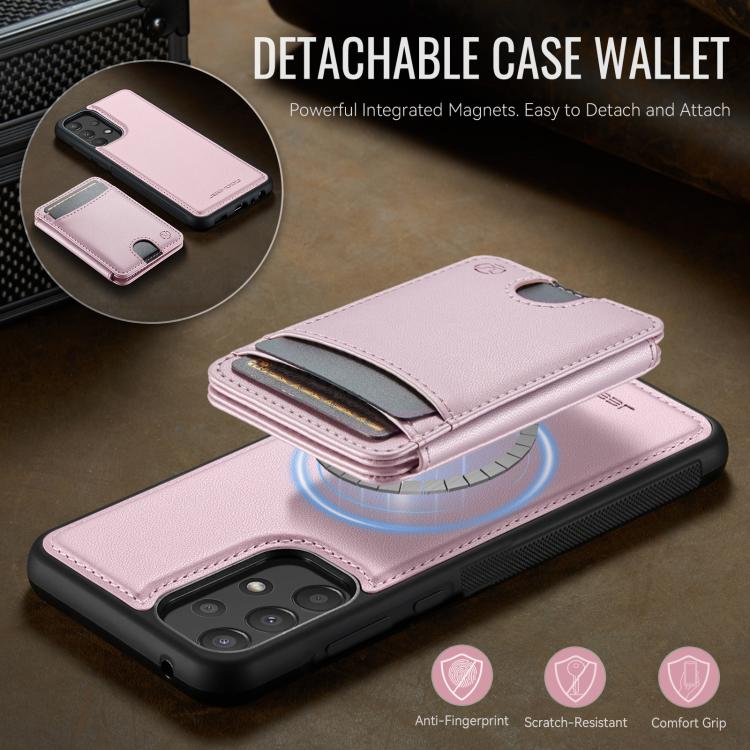 For Samsung Galaxy A52 5G / 4G / A52s 5G JEEHOOD J10 Flip Card Bag MagSafe Split RFID Leather Phone Case